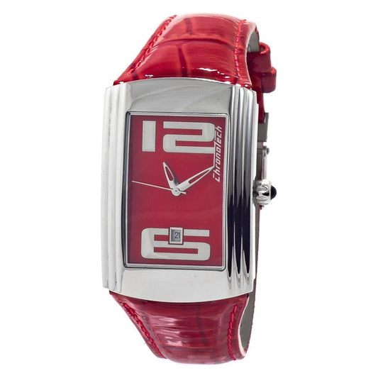 Chronotech Red Leather Watch CHCT7017B05AC