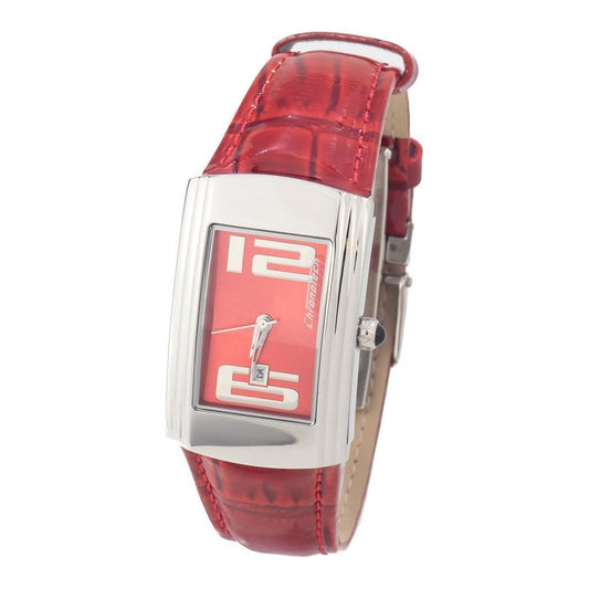 Chronotech Red Leather Watch CHCT7017L05AC