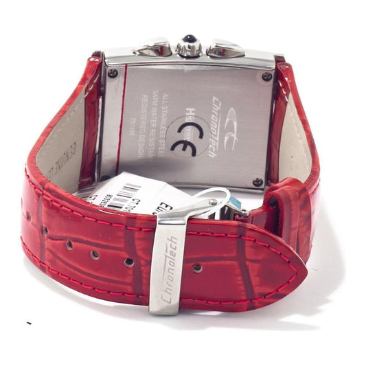 Chronotech Red Leather Watch CHCT7018B05AC