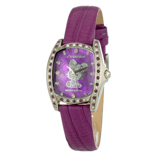 Chronotech Purple Leather Watch CHCT7094SS38AC
