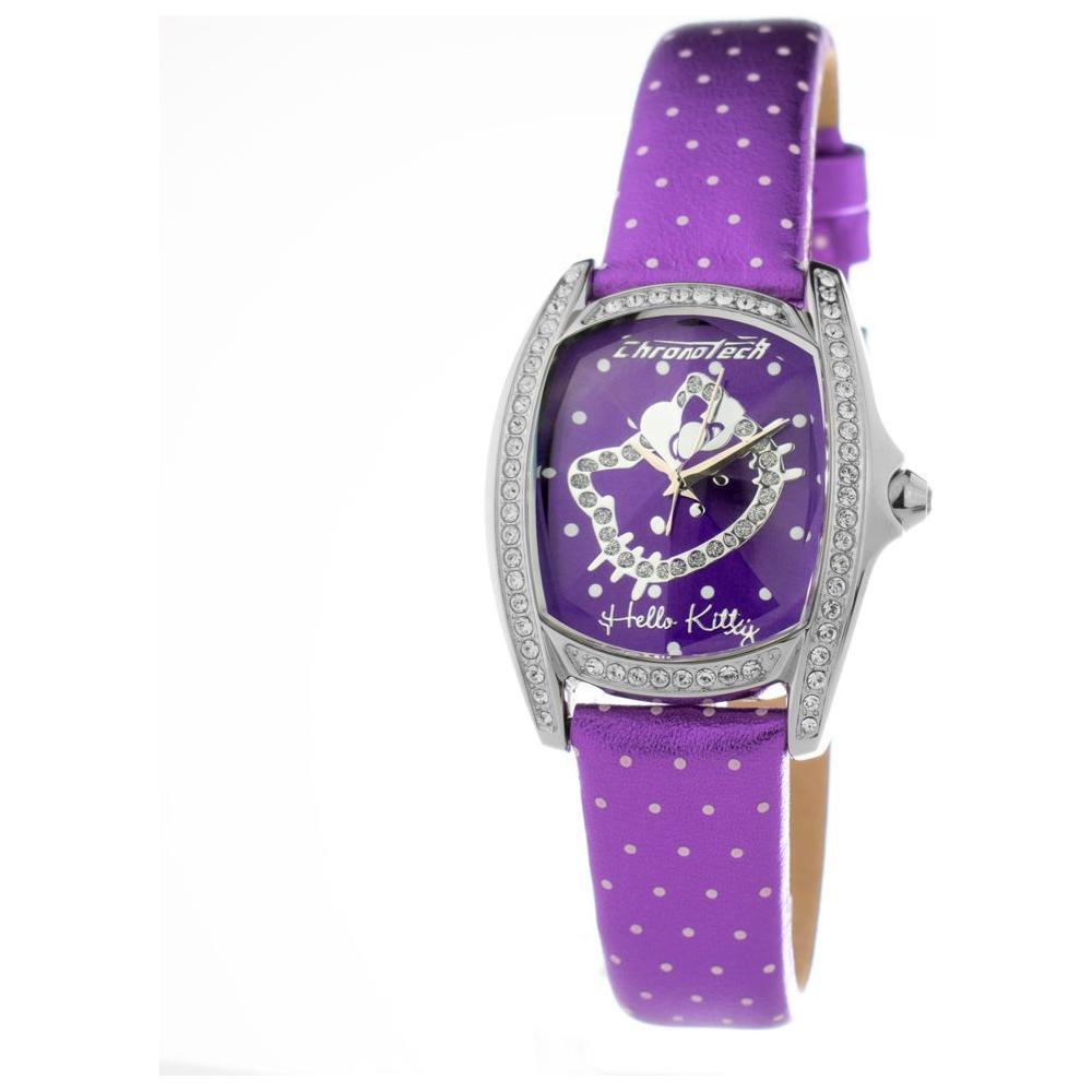 Chronotech Purple Leather Watch CHCT7094SS43AC