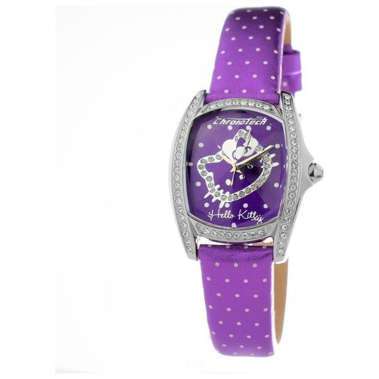 Chronotech Purple Leather Watch CHCT7094SS43AC