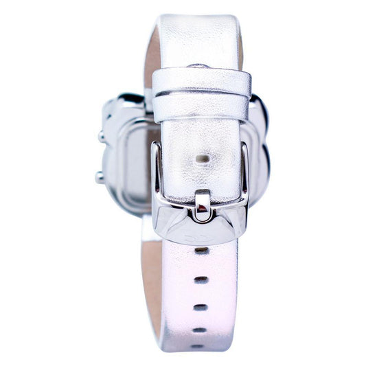 Chronotech Silver Leather Watch CHCT7104L22AC
