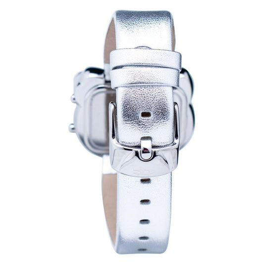 Chronotech Silver Leather Watch CHCT7104L27AC
