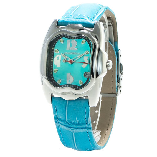 Chronotech Blue Leather Dress Watch