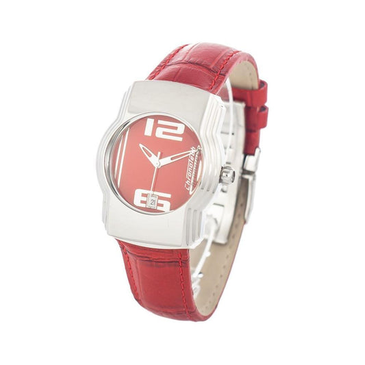 Chronotech Red Leather Watch CHCT7279B05AC