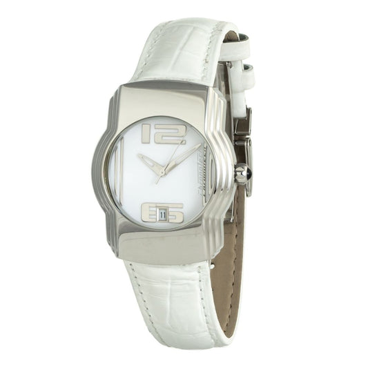Chronotech White Leather Bracelet Watch
