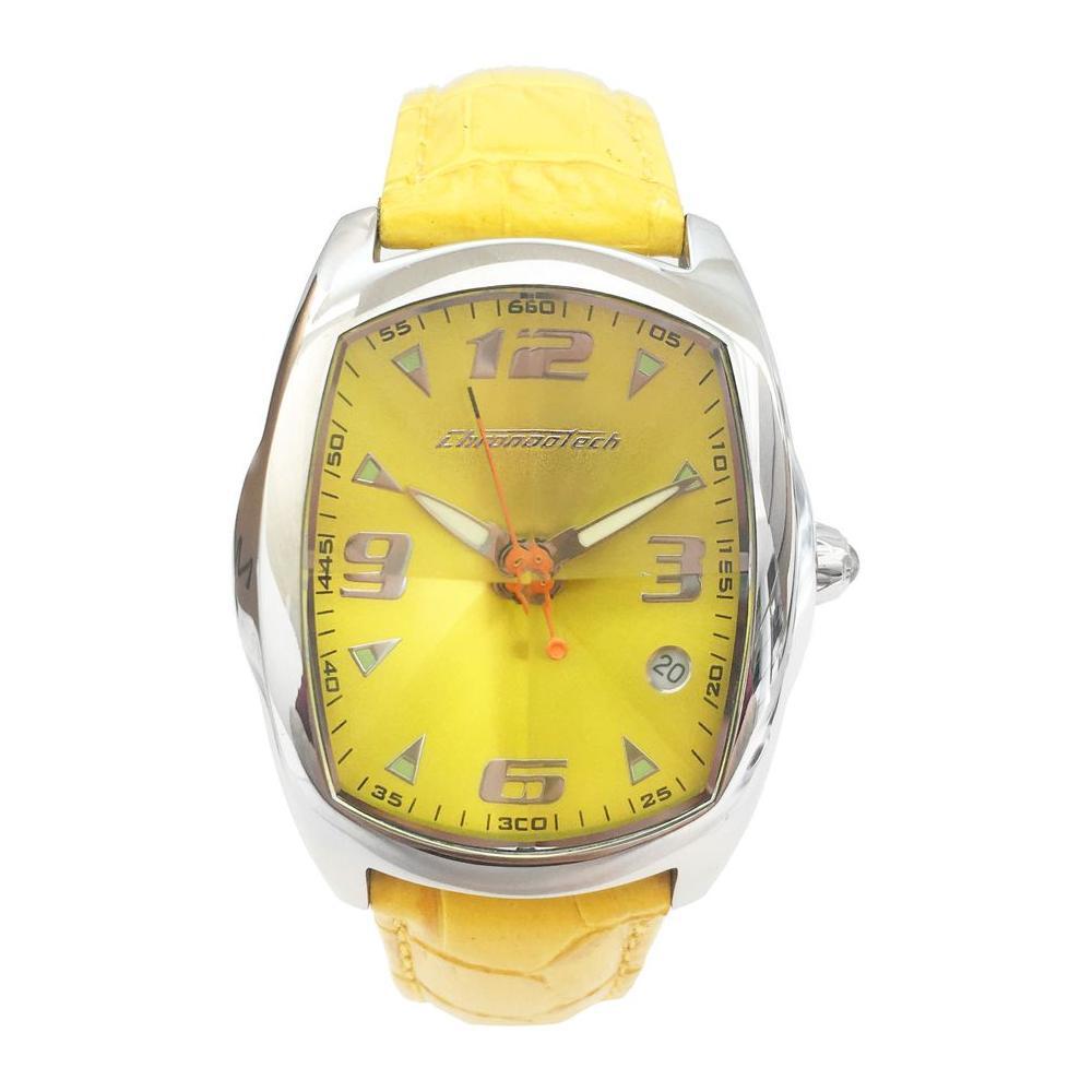 Chronotech Yellow Leather Watch CHCT7504L05AC