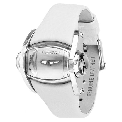 Chronotech White Leather Dress Watch