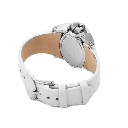 Chronotech White Leather Dress Watch