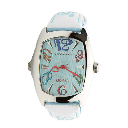 Chronotech Blue Leather Dress Watch