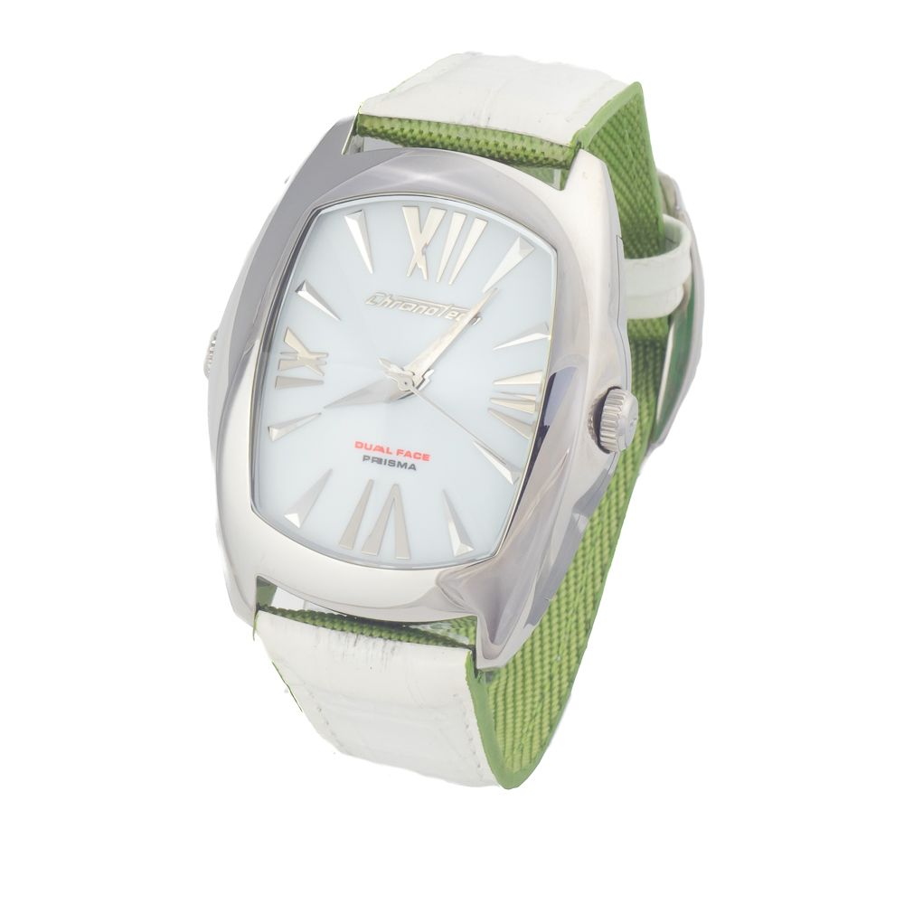 Chronotech Green Leather Dress Watch
