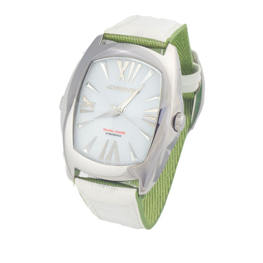 Chronotech Green Leather Dress Watch