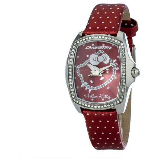 Chronotech Red Leather Watch CHCT7896LS41AC