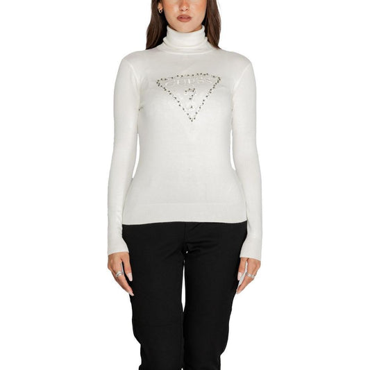 Guess White Viscose Turtleneck GU-14687900008-IT38|XS