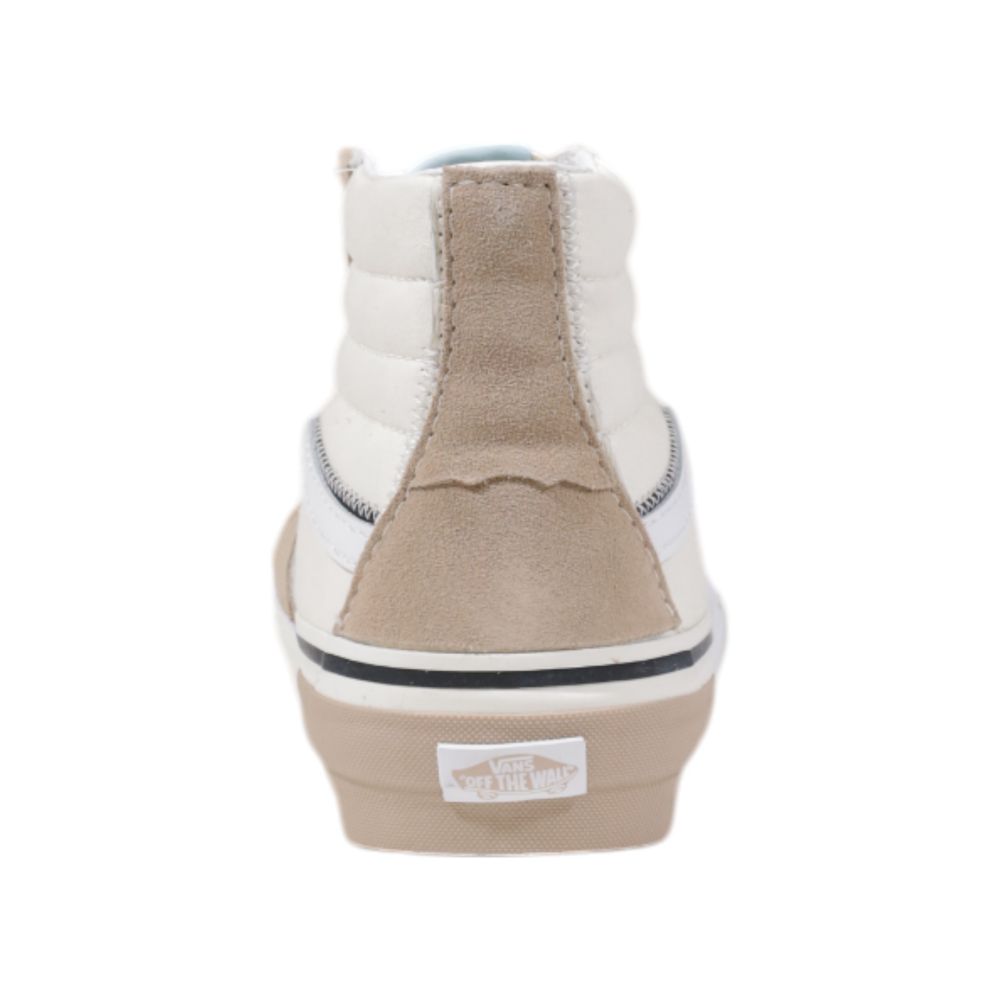 Vans Beige Leather High Top Sneakers