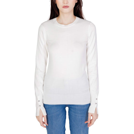 Guess White Cotton Sweatshirt