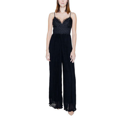 Guess Black Polyester Jumpsuit