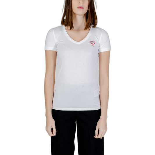 Guess White Cotton T-Shirt GU-13240000008-IT38|XS