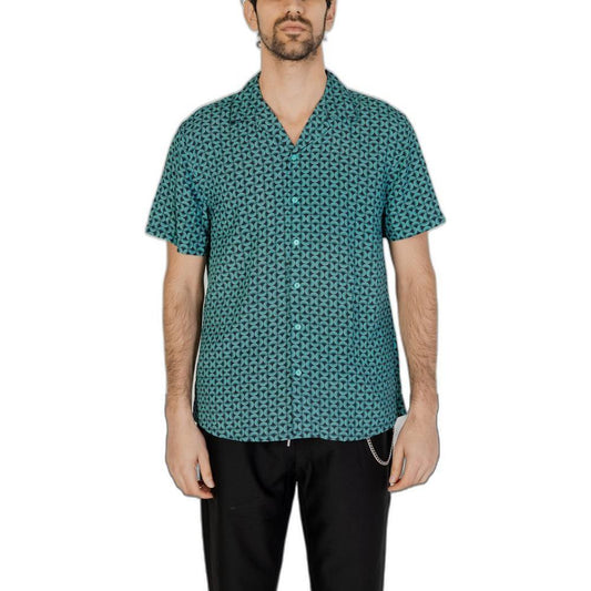 Gianni Lupo Turquoise Viscose Shortsleeve GI-13499400679-IT54 | XXL