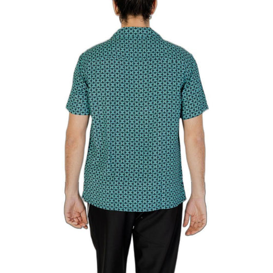 Gianni Lupo Turquoise Viscose Shortsleeve GI-13499400679-IT54 | XXL