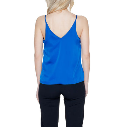 Vila Clothes Blue Polyester Top