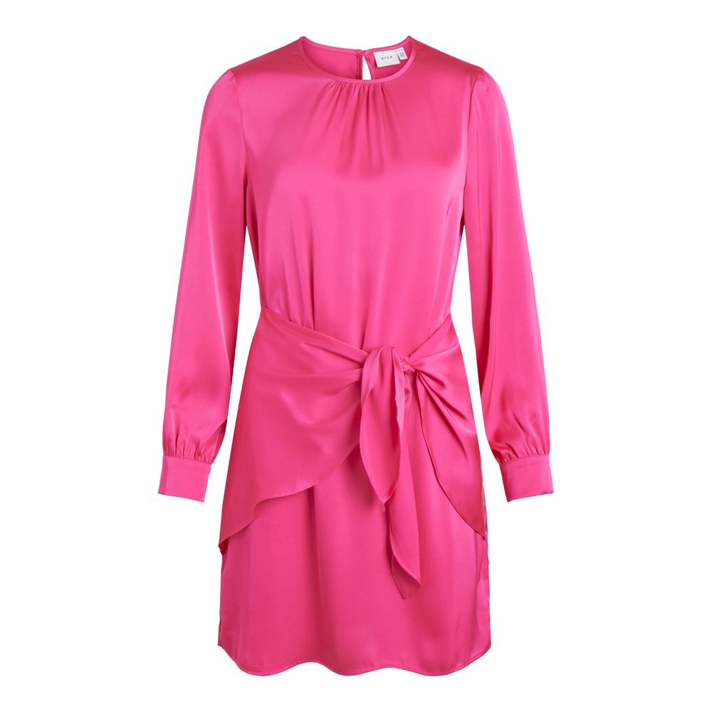 Vila Clothes Pink Polyester Short Dress