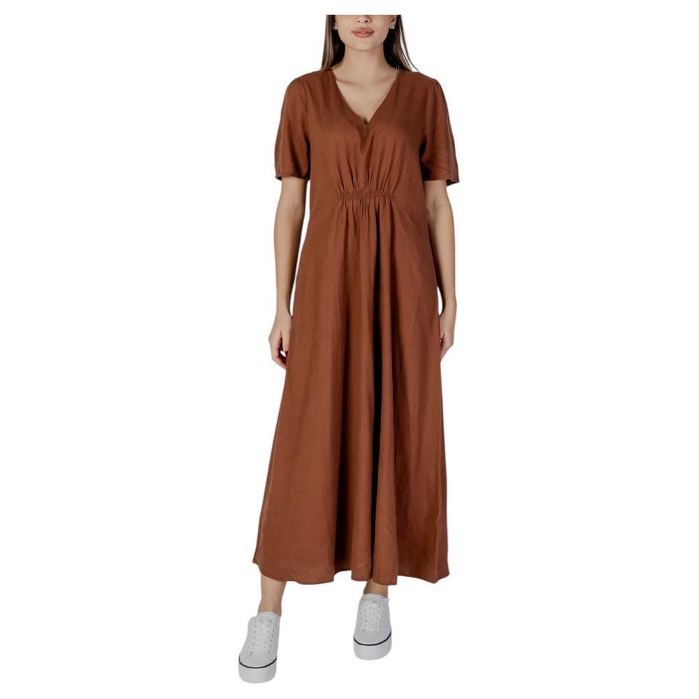 B.Young Brown Linen Long BY-14885700140-IT36|XXS