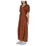 B.Young Brown Linen Long BY-14885700140-IT36|XXS