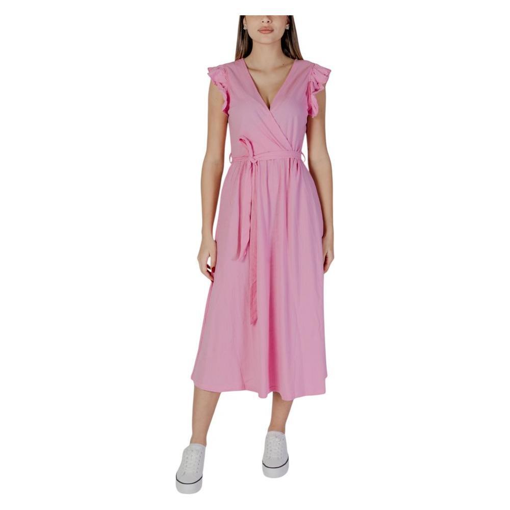 B.Young Multicolor Cotton Long Dress