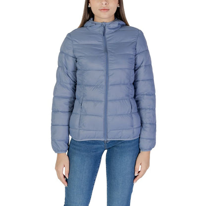 B.Young Blue Nylon Coat