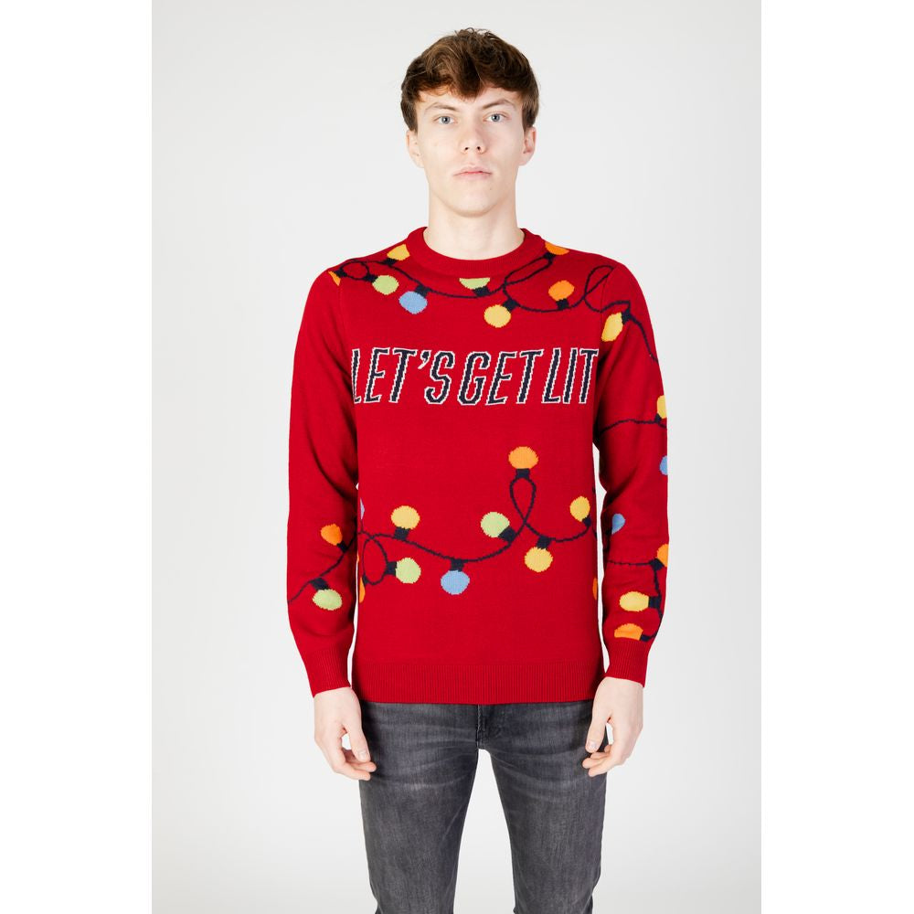 Only & Sons Red Marabou Sweatshirt