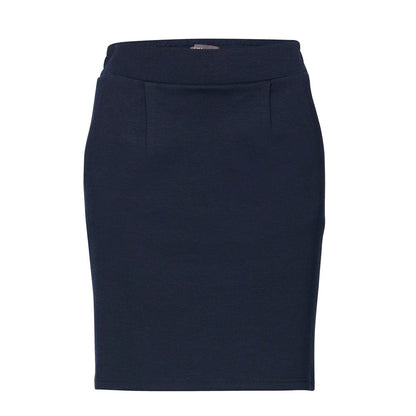 ICHI Blue Polyester Mini Skirt
