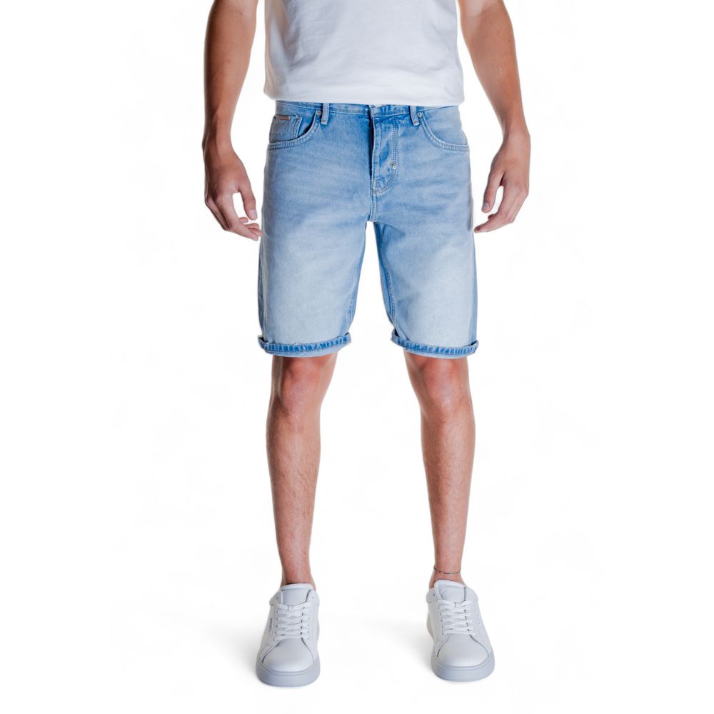 Antony Morato Light Blue Cotton Bermuda Shorts