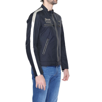 Blauer Black Polyamide Biker Jacket