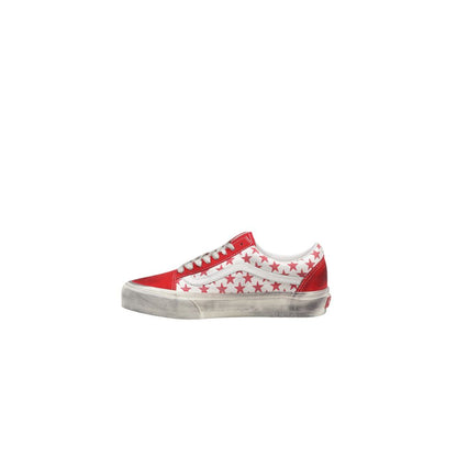 Vans Red Suede Leather Low Top Sneakers