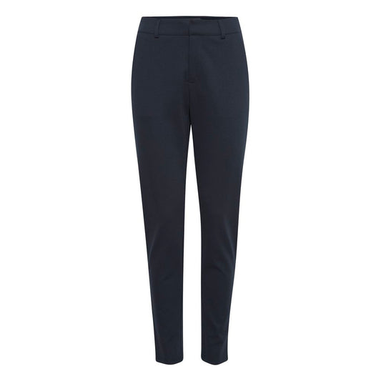 ICHI Blue Recycled Polyester Dress Pants