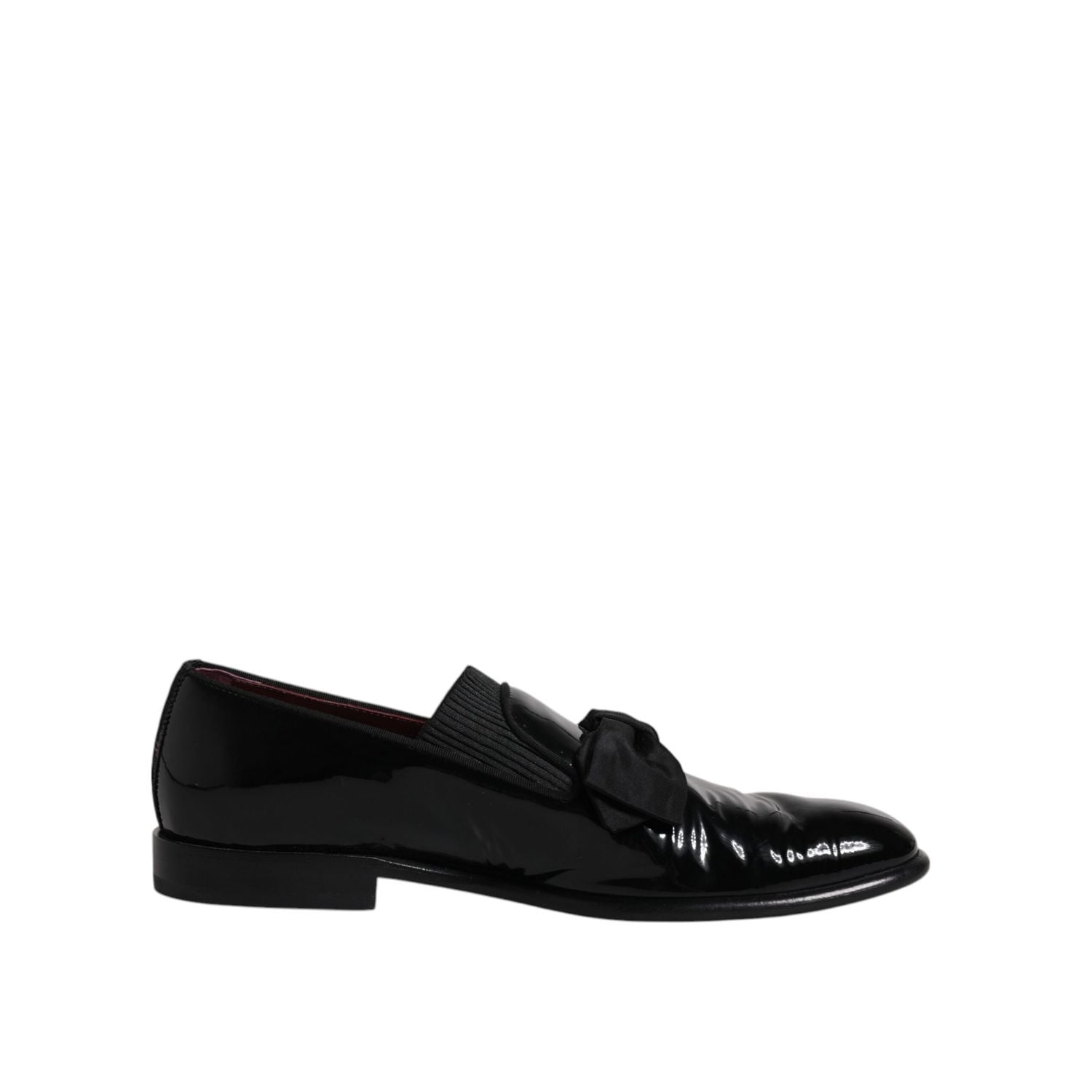 Dolce & Gabbana Black Leather Loafers Men Formal Dress Shoes