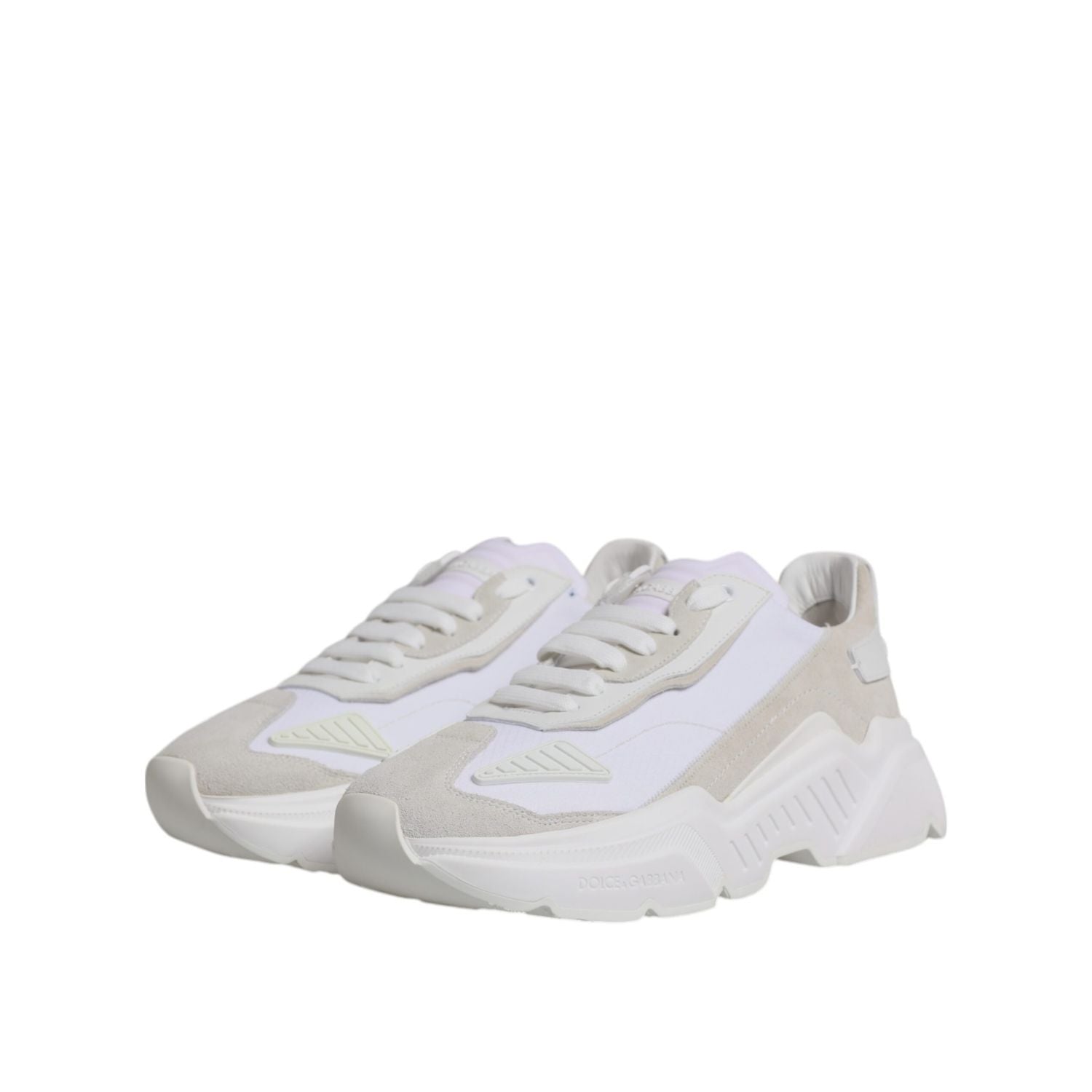 Dolce & Gabbana White Leather Daymaster Low Top Sneakers Shoes