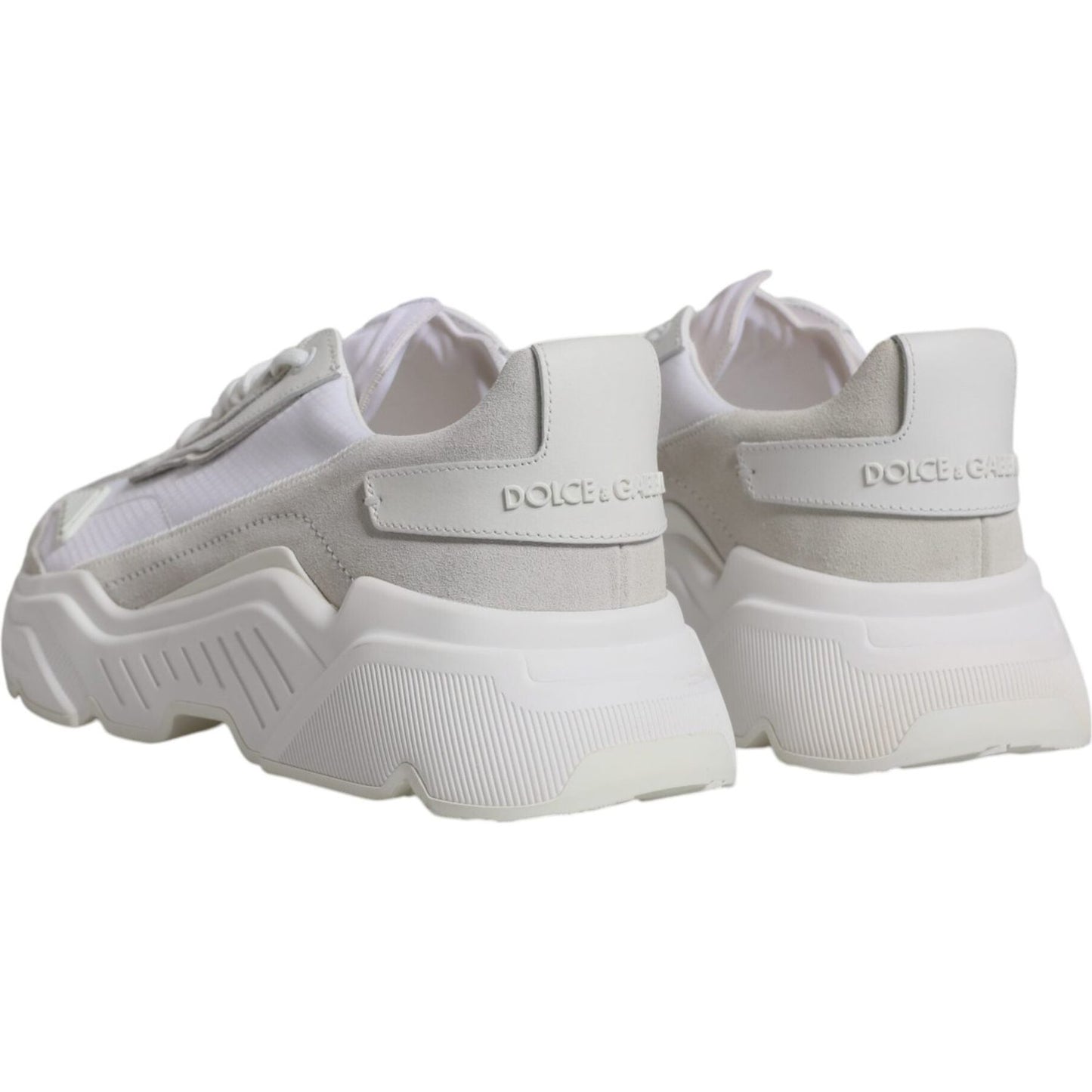 Dolce & Gabbana White Leather Daymaster Low Top Sneakers Shoes