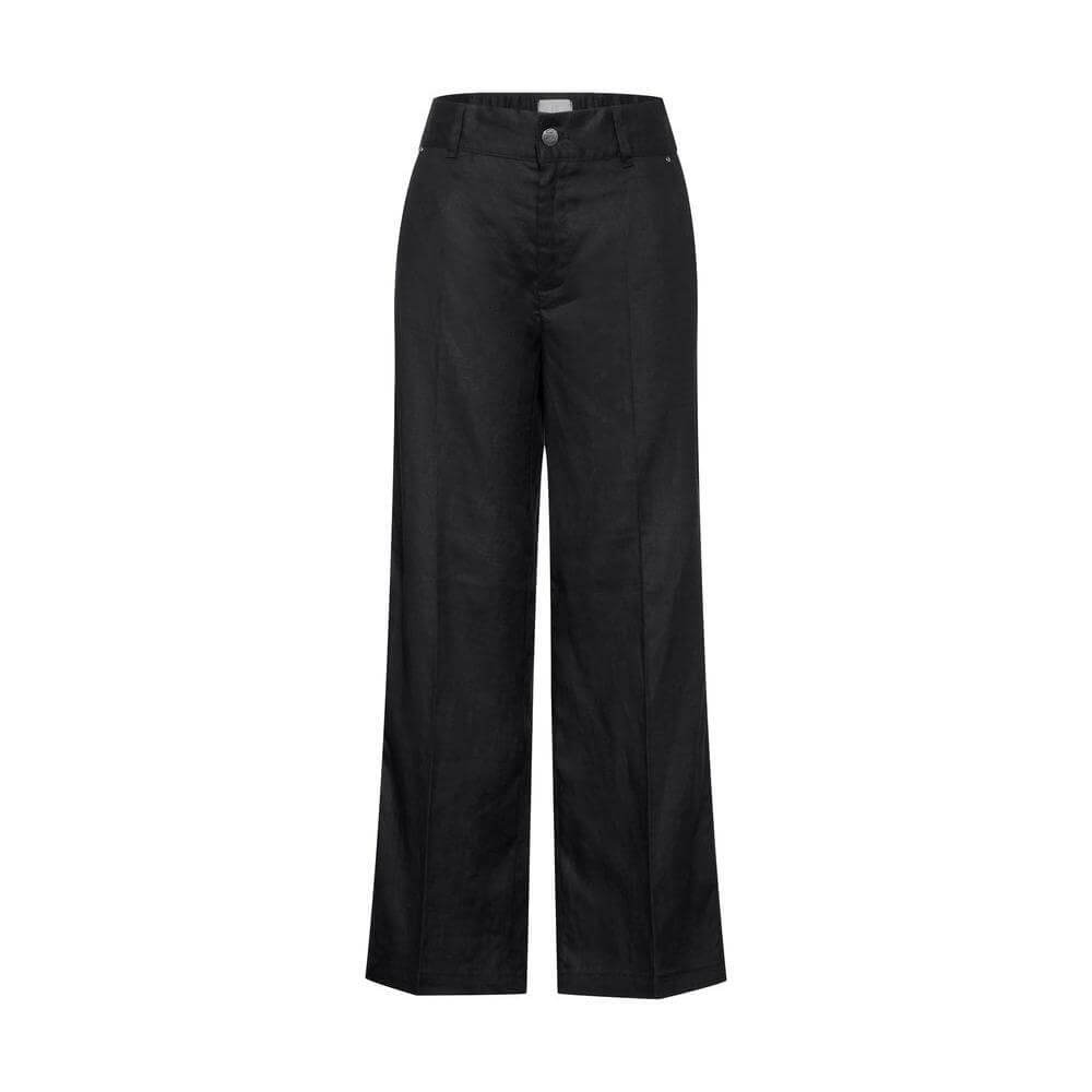 Street One Black Linen Pant ST-14510400009-W42 | L30