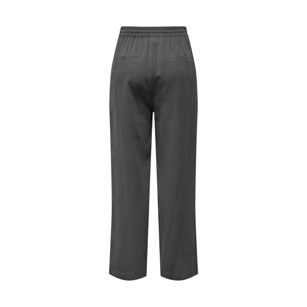 Jacqueline De Yong Gray Viscose Casual Pants