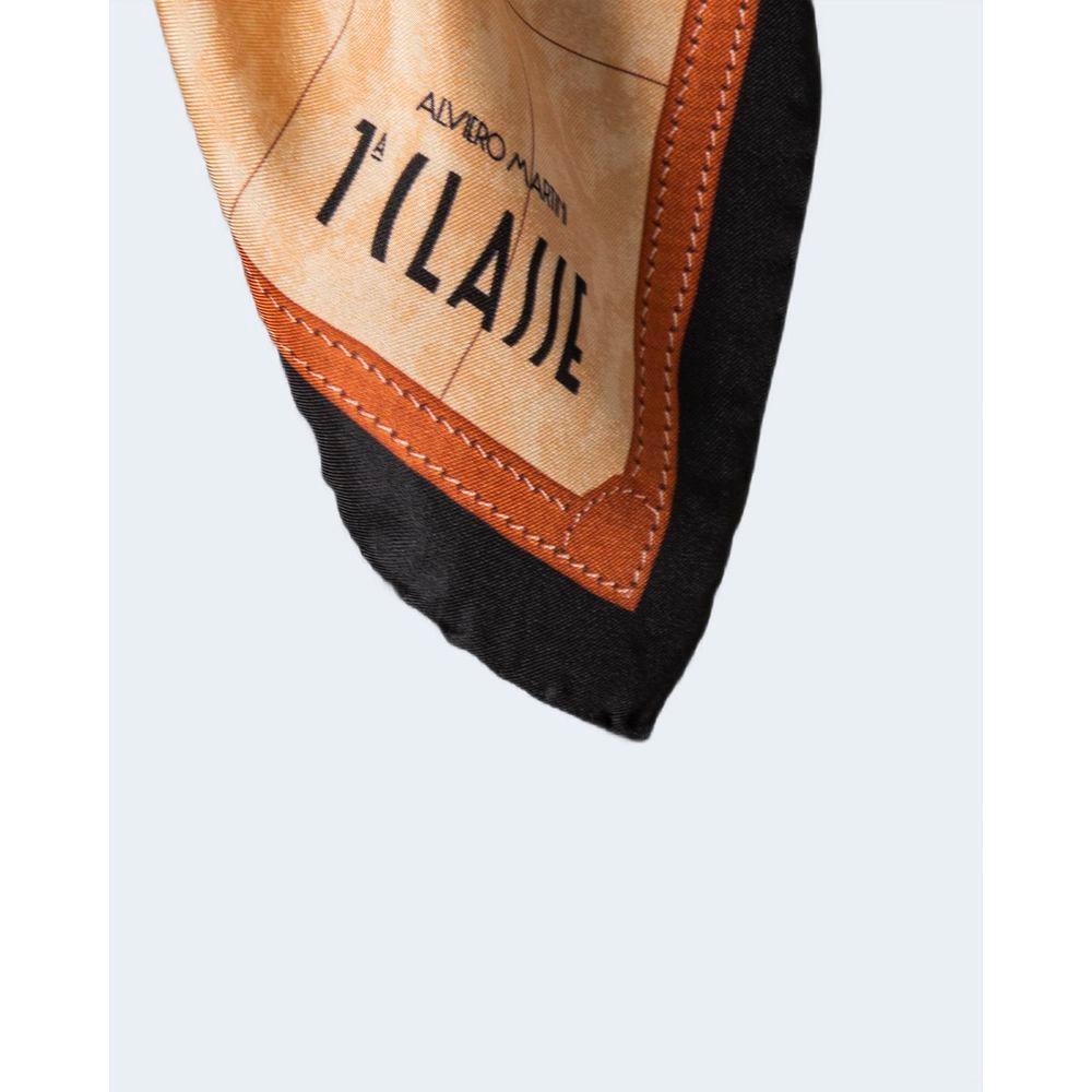 Alviero Martini Prima Classe Beige Silk Scarf AL-7286000309-ONE SIZE