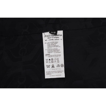 Dolce & Gabbana Black STAFF Wool Striped Vest