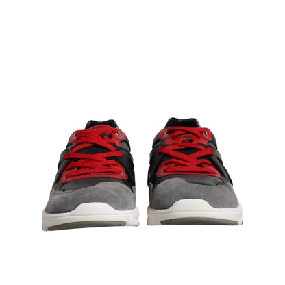 Dolce & Gabbana Multicolor Leather Suede Low Top Sneakers Shoes