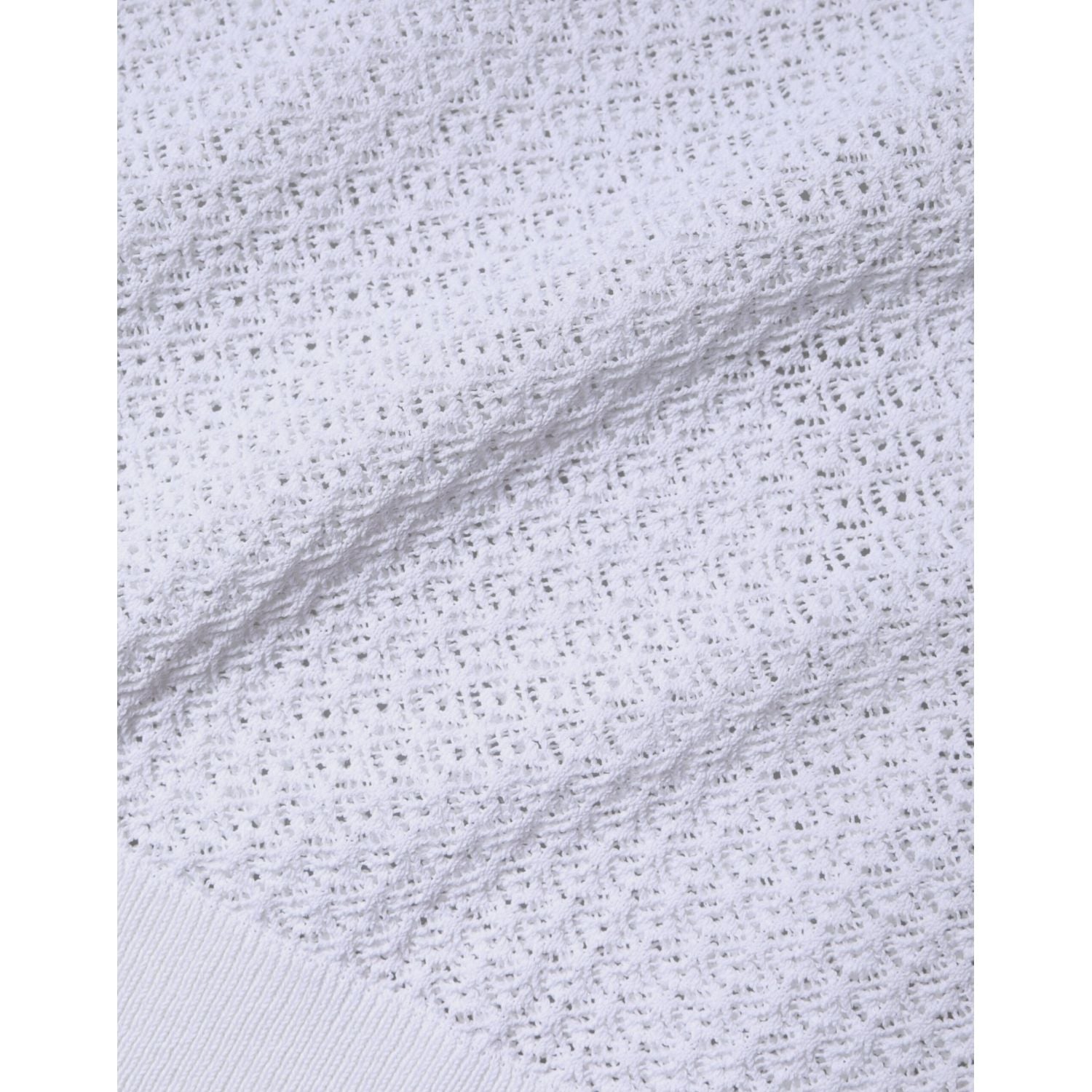 Dolce & Gabbana White Mesh See Through Long Sleeves Top