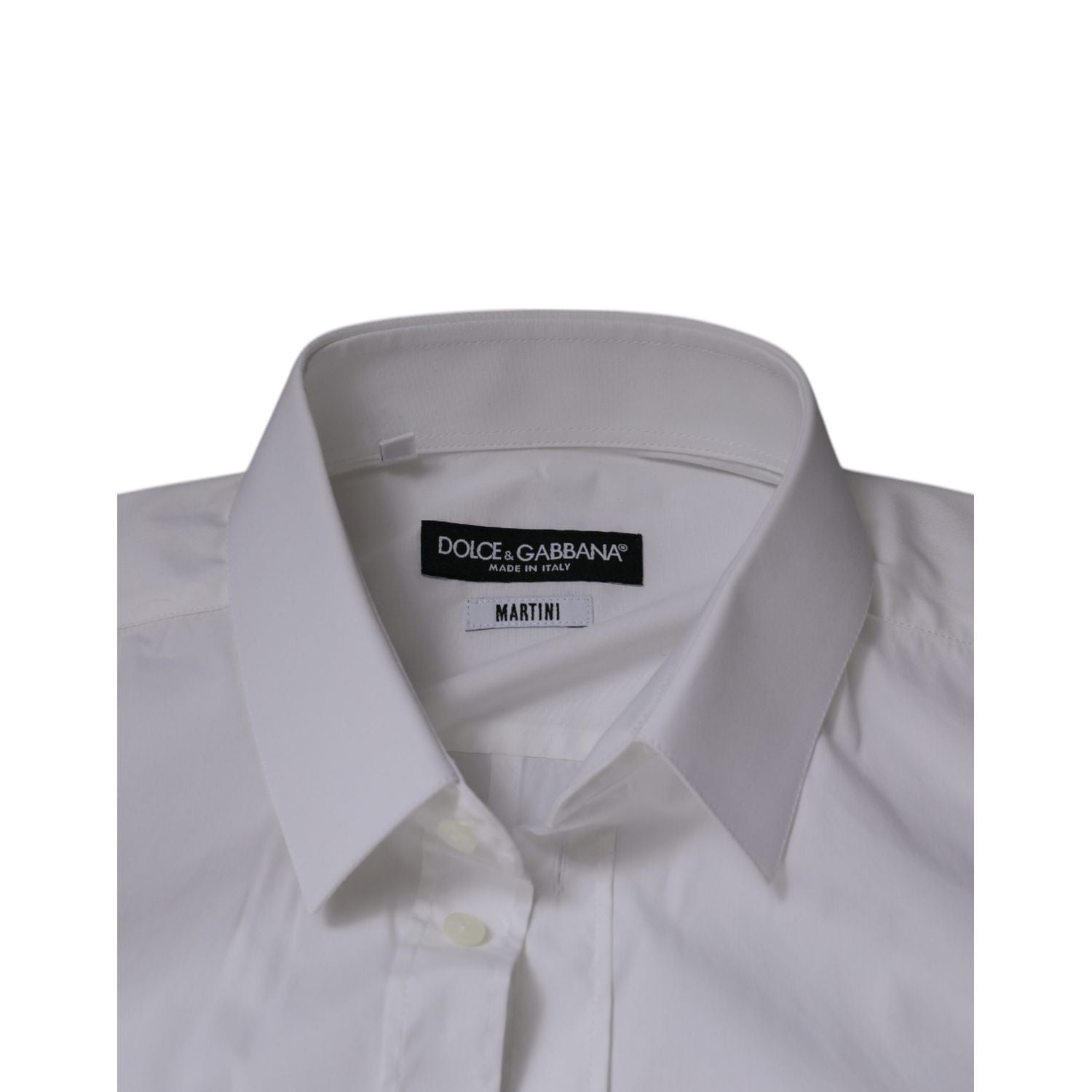 Dolce & Gabbana White Cotton Slim Fit Men MARTINI Dress Shirt