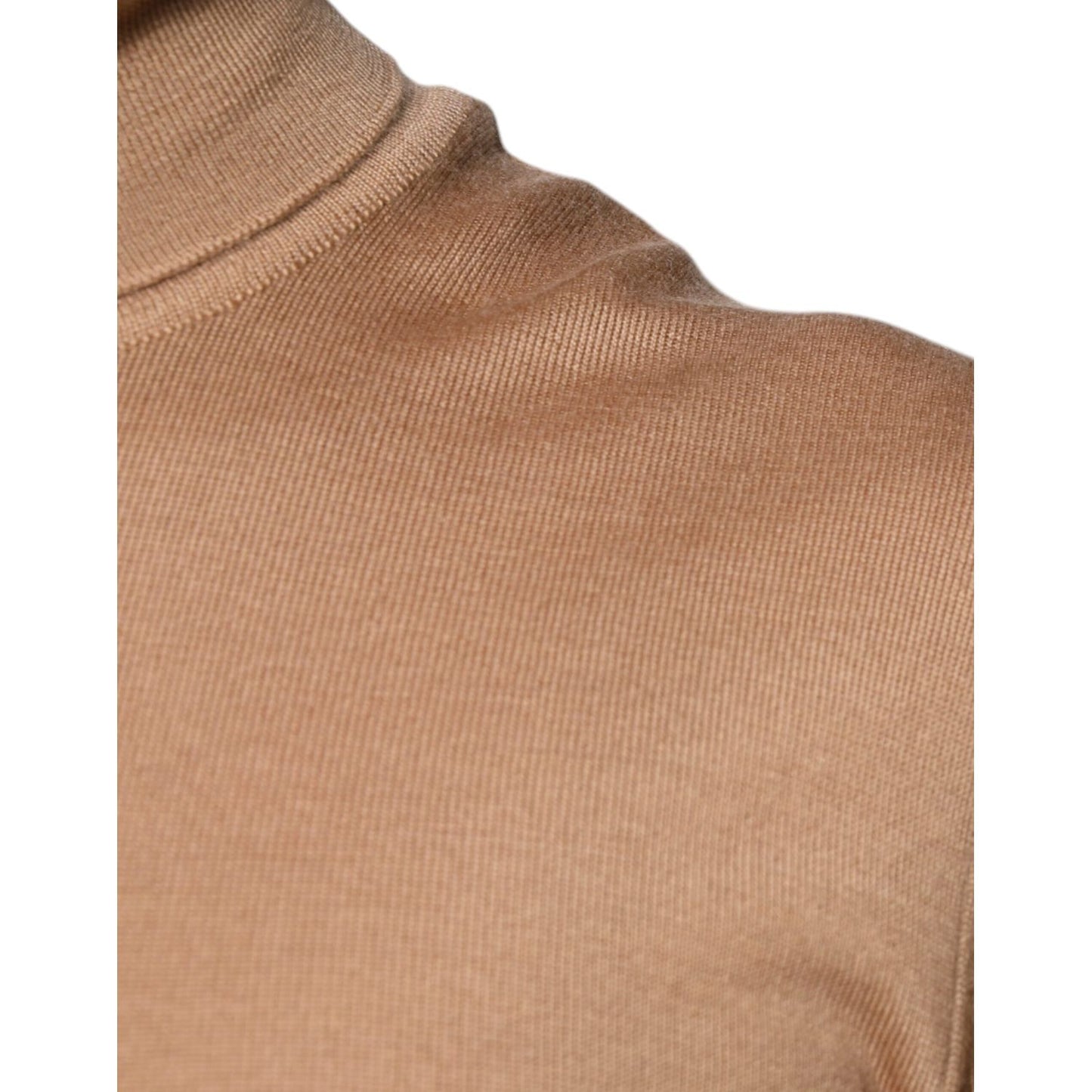 Dolce & Gabbana Brown Turtleneck Long Sleeve Pullover Sweater