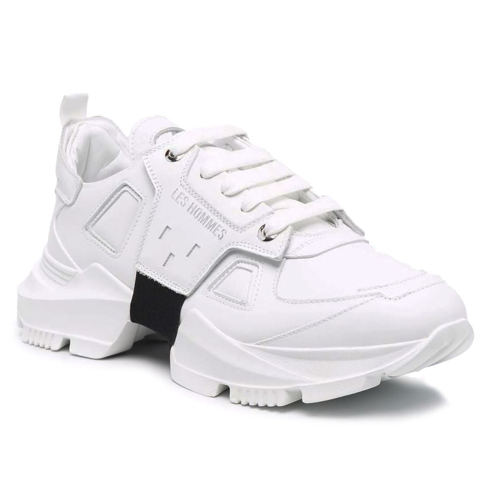 Les Hommes White Calfskin Sneaker