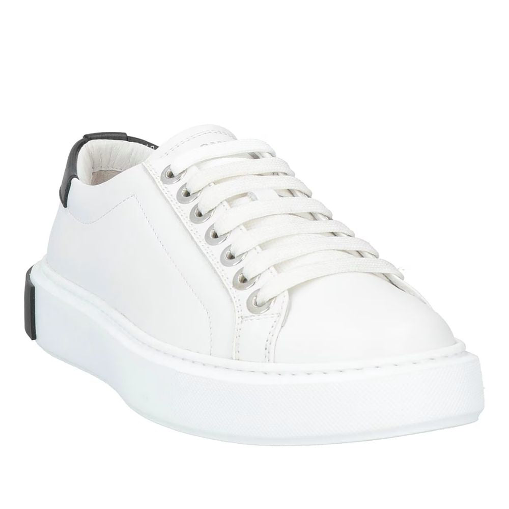 Les Hommes White Calfskin Sneaker